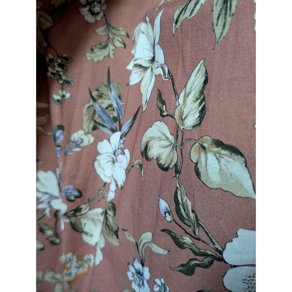 Antonio Melani M Dusty Rose Floral Smocked Midi Skirt Cottagecore Boho Feminine - Picture 6 of 6